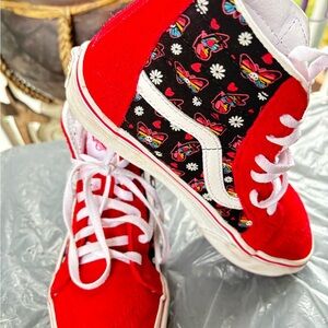 Vans kids glow butterfly skull SK8-HI zip shoes